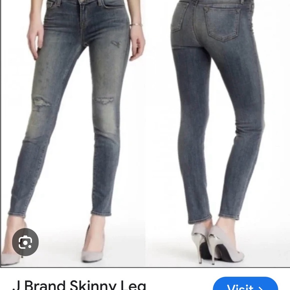 J Brand Distressed Denim Jeans. Size 27. Skinny Leg / Revolution. No flaws.